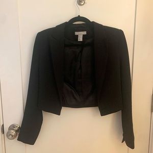 H&M Cropped Shoulder Pad Blazer